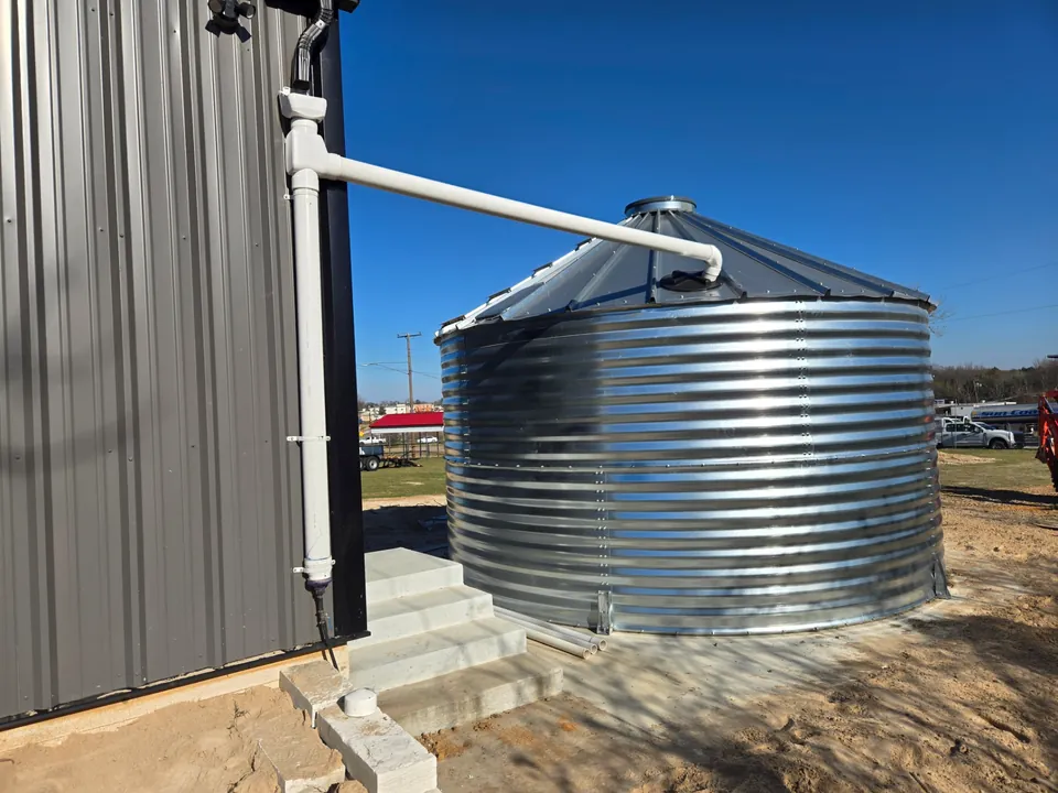 Rainwater roof capture plumbing